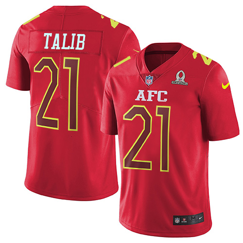 Nike Broncos #21 Aqib Talib Red Men's Stitched NFL Limited AFC Pro Bowl Jersey - Click Image to Close
